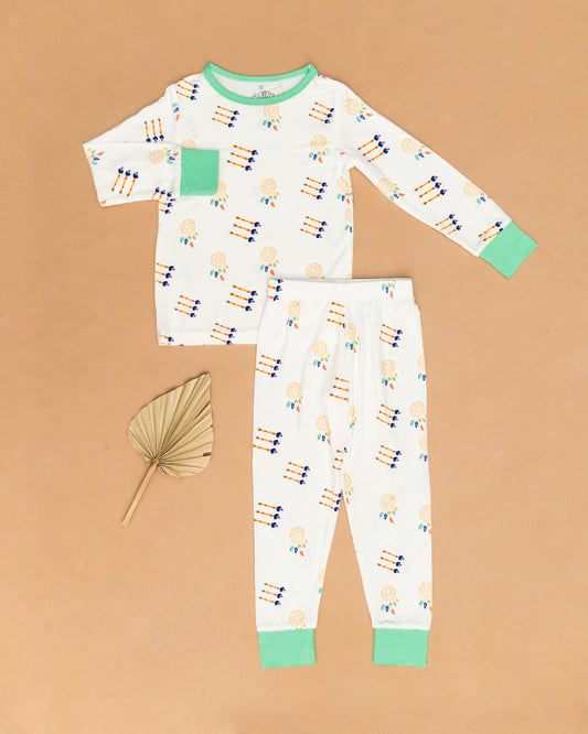 Green Dreamcatcher Long Sleeve Sleep Set