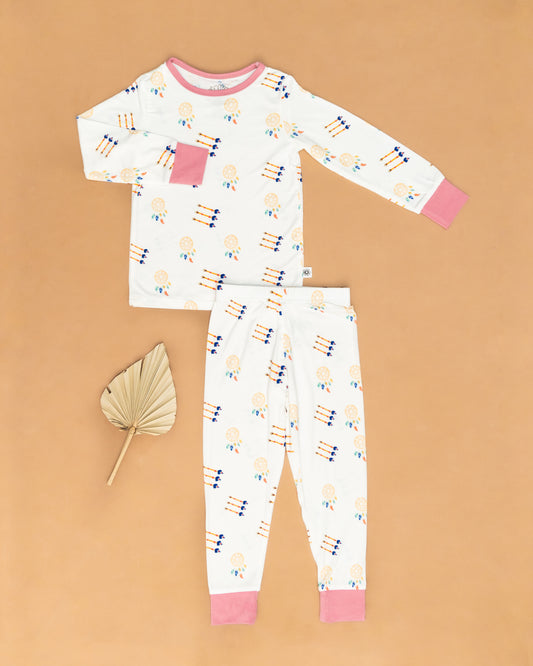 Pink Dreamcatcher Long Sleeve Sleep Set