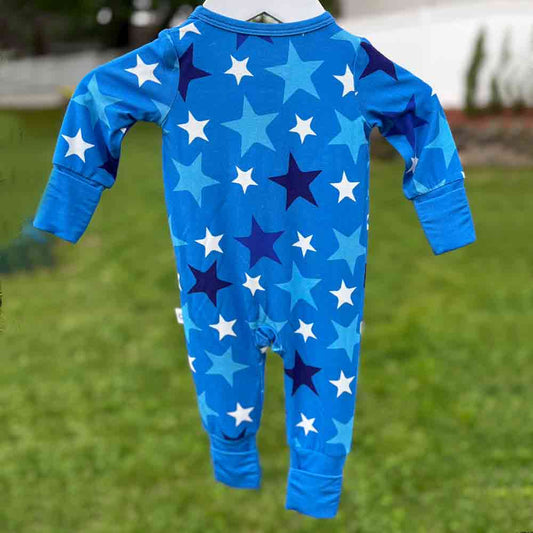 Blue Star Zip Onesie