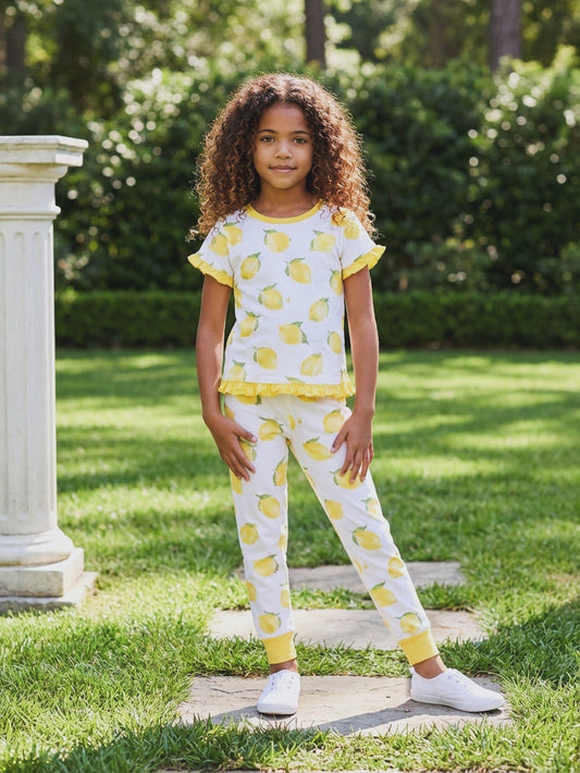 Lemon Short Sleeve Bamboo Sleep Set