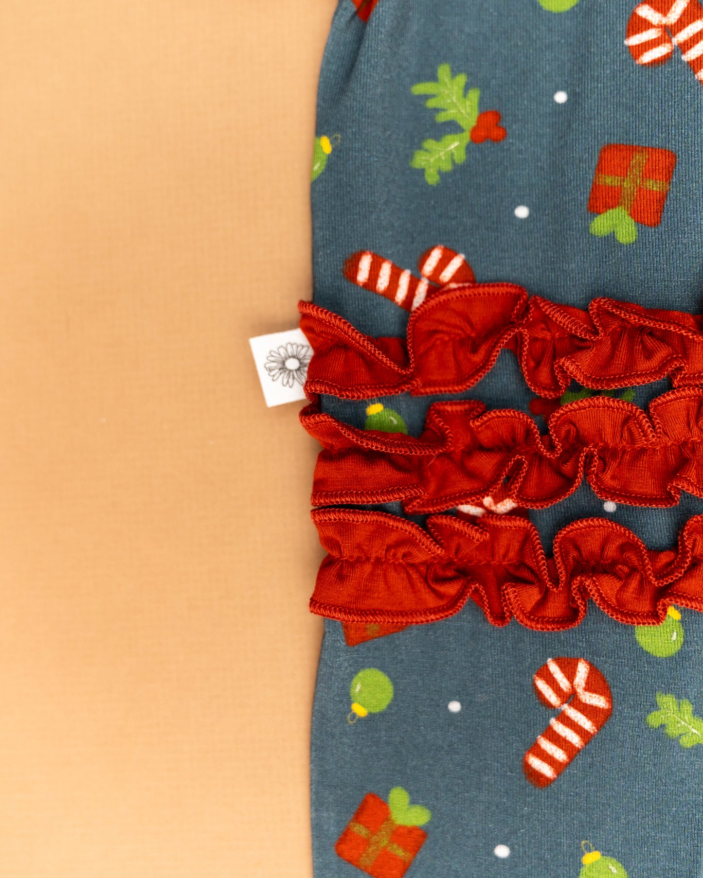 Holiday Ruffled Onesie