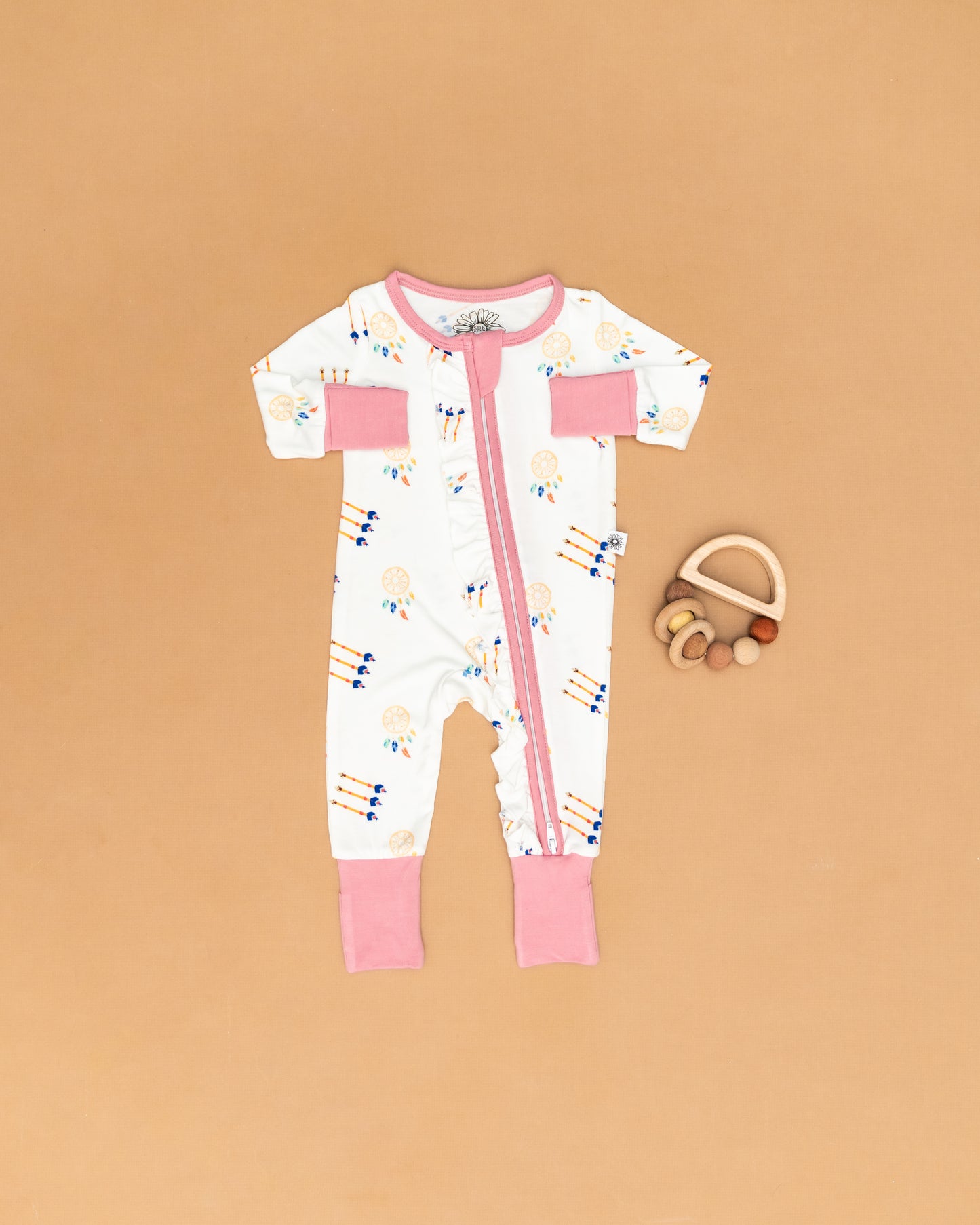 Pink Dreamcatcher Zip Onesie