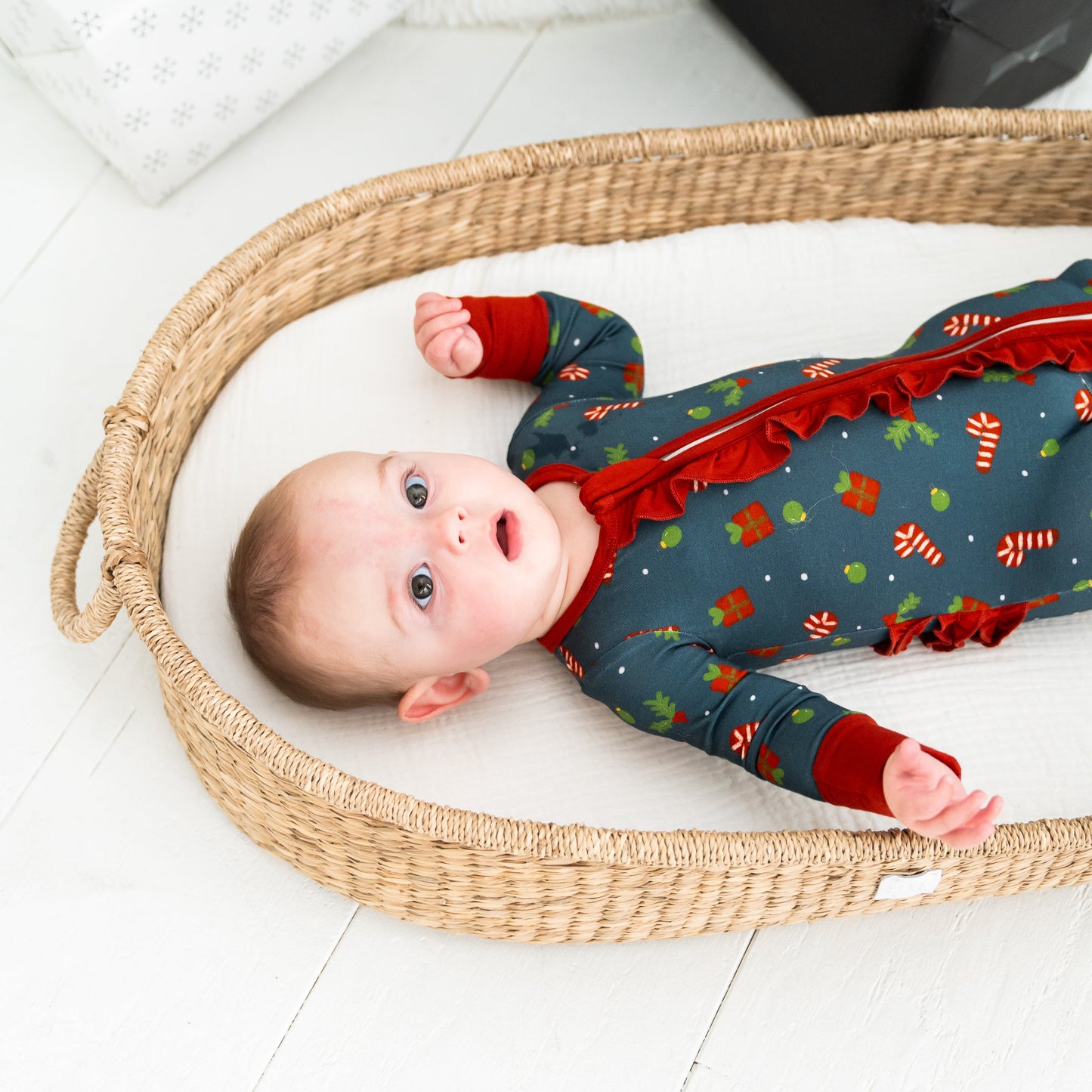 Holiday Ruffled Onesie