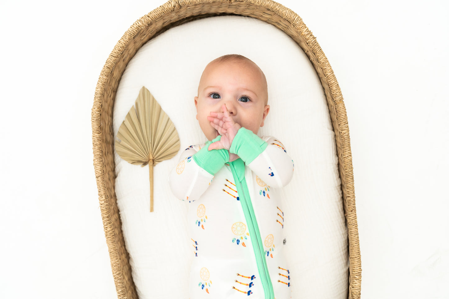 Green Dreamcatcher Zip Onesie