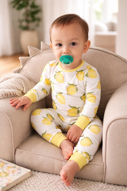 Lemon Long Sleeve Bamboo Sleep Set