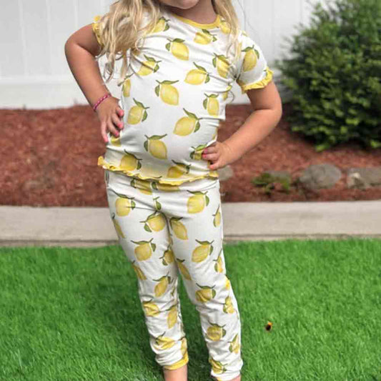 The Lemon 2 Piece Short Sleeve Bamboo Sleep Set