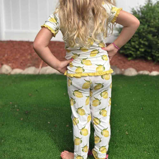The Lemon 2 Piece Short Sleeve Bamboo Sleep Set