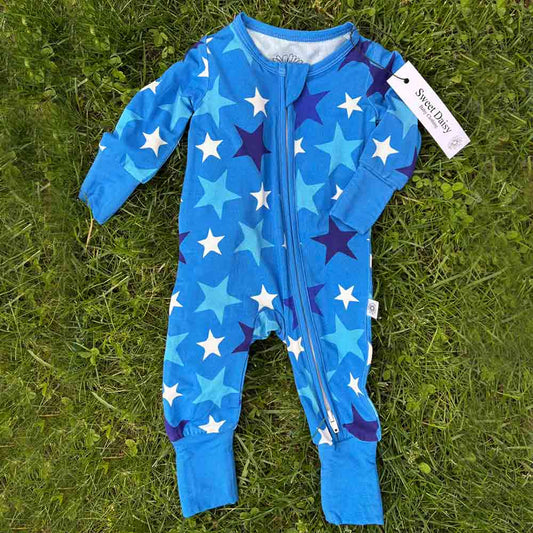 Blue Star Zip Onesie