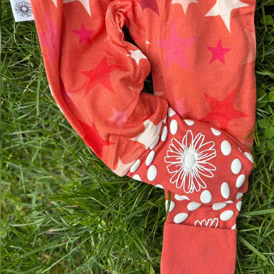 Pink Stars Zip Onesie