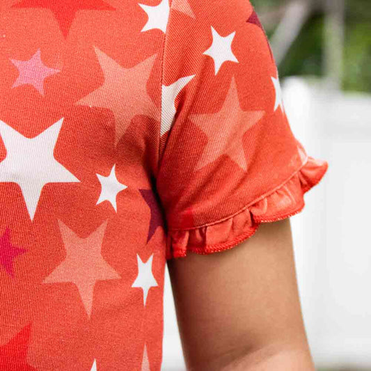 Pink Star Short Sleeve Bamboo Set